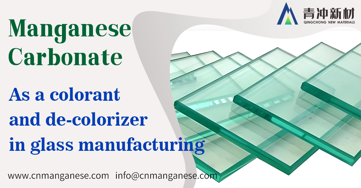 whats's the primary uses of Manganese dioxide in glassmaking