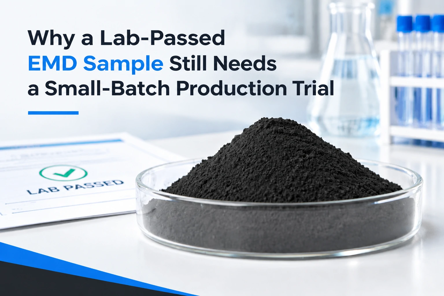 Why a Lab-Passed EMD Sample Still Needs a Small-Batch Production Trial